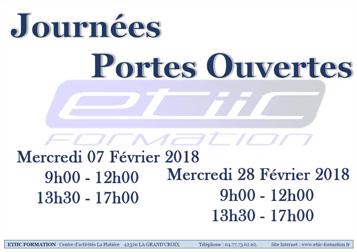 PORTES OUVERTES ETIIC MARS 2017